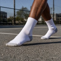Programa de Suministro para Clubes: Calcetines de Baloncesto de Algodón Peinado Sin Costuras, Calcetines Deportivos para Equipos de Baloncesto