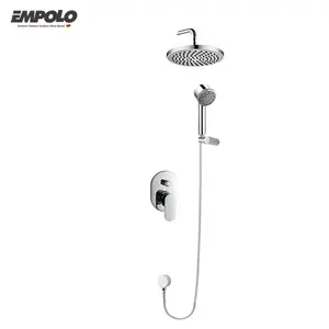 EMPOLO bath and shower kits chrome solid brass ceramic cartridge bathroom concealed shower mixer