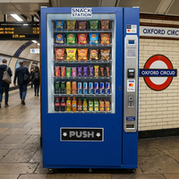 JOYVEND Distributeur Automatique Réfrigéré de Boissons avec Autocollants, Grande Capacité pour Salle de Sport, Station de Métro et Aéroport