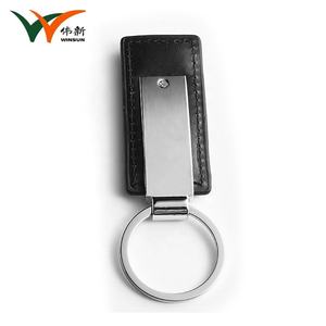 Wholesale Fashion PU Leather Keychain Blank Metal Custom <b>Key</b> <b>Chain</b> - Product Image 4