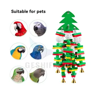 Natural Wooden Bird Chew Toys Parrot Chewing Toy For Small And Medium-sized Macaws African Grey Parrots