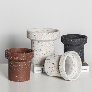 Grand pot de plantes succulentes ananas vert Pot de fleurs en ciment nordique moderne minimaliste pour le sol ou la suspension - Product Image 4