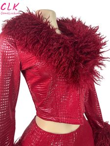 ชุดเซ็ตผู้หญิง เสื้อแจ็คเก็ตแขนยาวและกางเกงขาสั้นสไตล์มอเตอร์ไซค์ ชุดเข้าเซ็ต 2 ชิ้น - Product Image 3