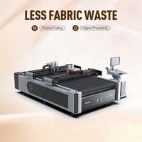 Mesin Pemotong Kain Digital AOL Single Layer Flatbed Cutter CNC dengan Pisau Bundar untuk Bahan Roller Blind