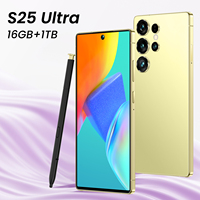 Venta al por Mayor de Teléfono Inteligente S25 Ultra Android 14 de Alta Calidad, Pantalla Completa, 16GB+1TB, Cámara Trasera de 108MP, LTE, 144Hz OLED, Deca Core, 8000mAh