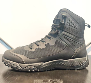 DFH06 Black High‑Cut Tactical Combat <b>Boots</b> Breathable Mesh Construction Shock‑Absorbing Rugged Outsole for <b>Hiking</b> Camping Field - Product Image 2