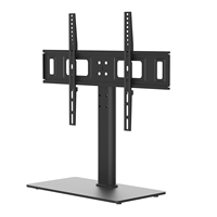 Stand TV Universal 32-65 Inch, Dapat Dimiringkan dan Disesuaikan Ketinggiannya, untuk Meja/Lantai, Kapasitas 30kg