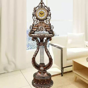 Stile europeo nuovo Design moderno in resina arpa pilastro orologio al quarzo decorativo piano in piedi orologio - Product Image 1
