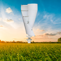 5kw turbine éolienne à axe vertical 48V/96V système d'énergie solaire alternative modèle en spirale système hybride éolien