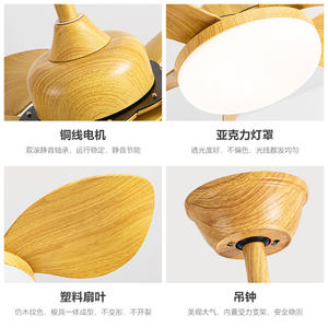 Ventilateur lumineux pour chambre d'enfant, plafond de chambre, éclairage domestique à spectre complet, protection des yeux, moderne <span class=keywords><strong>et</strong></span> simple - Lustre - Product Image 4