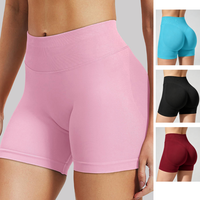 Shorts de compression sans couture pour femme, taille élastique mi-haute, motif écossais, antibactériens, séchage rapide, anti-déchirure
