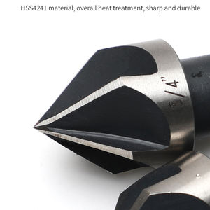 Jeu de 5 fraises à chanfreiner HSS4241 de 1/4'', 3/8'', 1/2'', 5/8'', 3/4'' à 82 degrés avec étui en aluminium - Product Image 2