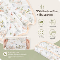 Couvertures multifonctionnelles pour nouveau-nés, housses de poussette, couvertures douces et respirantes en fibre de bambou et élasthanne, couverture de lit pour bébé