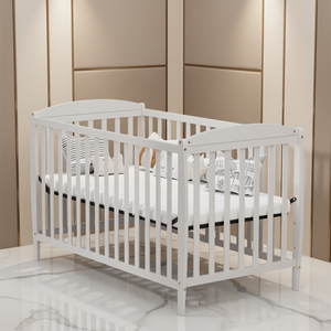 Cunas Multifuncionales de Alta Calidad para Niños, Cunas de Madera para Bebés, Sofá Cama <span class=keywords><strong>Convertible</strong></span>, Muebles para Bebés, Cama con Altura Ajustable, Somier de Metal - Product Image 1