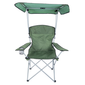 Chaise de camping pliable Oeytree <span class=keywords><strong>pas</strong></span> chère avec auvent et porte-gobelet, chaise de camping d'extérieur avec toit pare-soleil - Product Image 2