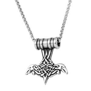 yunnique Thor Hammer Pendant Stainless Steel Viking Style Necklace Unisex Gift Jewelry - Product Image 5