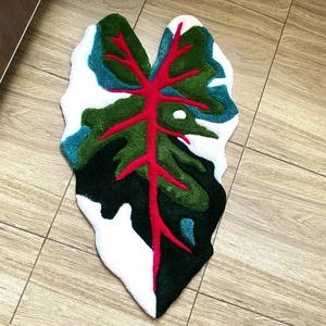 Increíble <span class=keywords><strong>centro</strong></span> <span class=keywords><strong>de</strong></span> <span class=keywords><strong>mesa</strong></span> Alfombra con mechones Manta Alfombra tropical personalizada Sala <span class=keywords><strong>de</strong></span> estar Decorar Planta Hoja Hogar Alfombra con mechones - Product Image 1