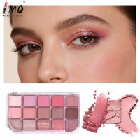 Palette de fards à paupières minéraux 15 couleurs - Tons mats terreux, rose fumé, violet, facile à estomper, maquillage quotidien, cosmétiques transfrontaliers