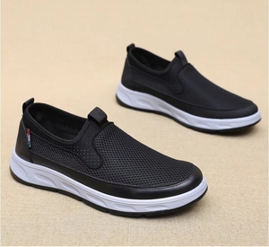 Zapatos Deportivos para Hombre con Parte Superior de Malla, Suela Ligera de PU, Transpirables, Antideslizantes, con Amortiguación, Cierre de Cremallera, para Caminar y Correr - Product Image 5