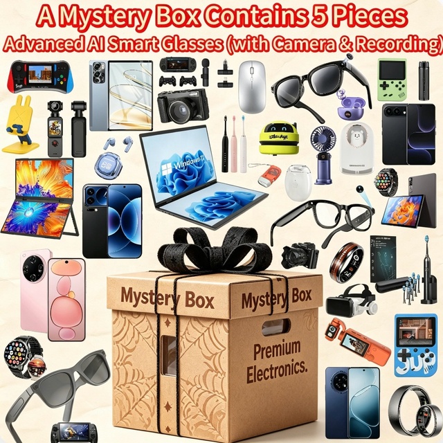 Guaranteed Advanced AI Smart Glasses Inside New Arrivals 5G Smartphone Smart Watch Earphone Random Tech Electronics Box