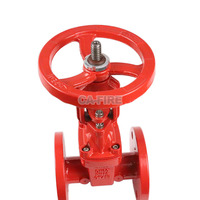 Vanne à opercule industrielle à tige montante à bride, à siège souple et à tige brillante, pour la protection incendie et l'ingénierie des conduites de sprinklers