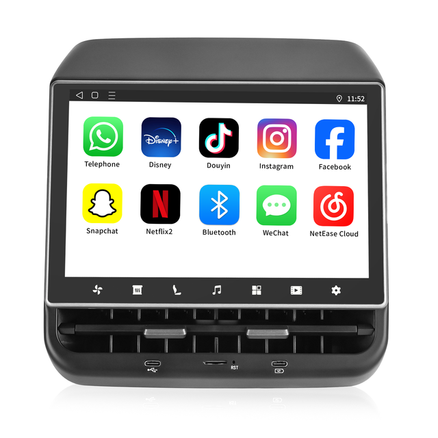 8.66" IPS Rear Seat Entertainment Display for Tesla Model 3 & Model Y with WiFi Wireless CarPlay Android Auto 1 Year Warranty