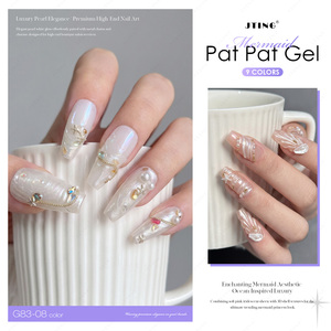 Colección de gel JTING Pearl 9-Grids Mermaid Pat Pat, gel 3 en 1 con esponja para aplicar, gel de textura 3D, sin HEMA/TPO, para decoración de uñas. - Product Image 5