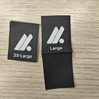 Étiquette de taille tissée de sécurité en nylon haute densité, micro-étiquette de col personnalisée, de haute qualité, écologique, pour vêtements féminins blancs