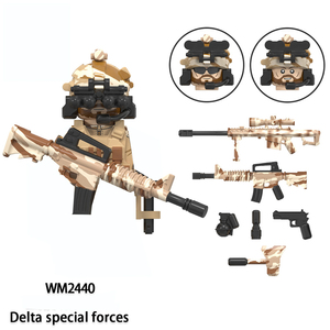 Figurines de soldats de l'équipe d'assaut Léopard des neiges des forces spéciales WM6147 de la Seconde Guerre mondiale, blocs de construction, armes de l'armée, briques, jouets pour enfants - Product Image 4