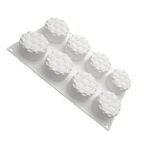 Spiral Buttercream Mousse <b>Silicone</b> Mold 8 Cavity Flexible <b>Baking</b> Cake Chocolate Ice Cream Dessert Mold - Product Image 5