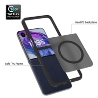 Coque de téléphone en TPU souple en PC dur transparent mat antichoc avec étui pliant magnétique pour Motorola Moto Razr 50 Ultra Razr Plus 2024