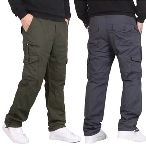 Pantalons cargo en coton pour hommes, en gros, sur mesure, pas chers, grande taille, décontractés, amples, lourds, tissés, service OEM, avec 6 poches - Product Image 6