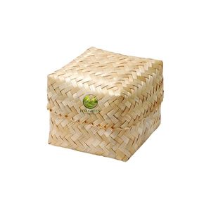 Caja de Bambú Mini para Decoración de Bodas y Regalos, Bambú Natural de Vietnam, Tejido de Bambú Artesanal, Clásico Hecho a Mano - Product Image 2