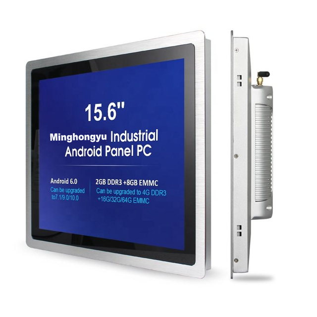 Minghongyu Fanless Flat 15.6 Inch Touch Screen All One Computer RK3568 A64 RK3288 RK3399 RK3588 Industrial Android Panel Stock