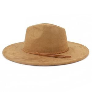 Chapeau en laine à large bord unisexe VW050, nouvelle mode, grande taille, idéal pour les fêtes, toutes saisons - Product Image 1