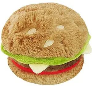 Drôle Brun Sourire Mini Hamburger En Peluche Délicieux Nourriture Jouets En Peluche Mignon Hamburger En Peluche
