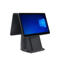 Caisse enregistreuse POS à double écran 15,6 pouces, système Windows 10, processeur Intel I5, imprimante intégrée 58 mm/80 mm, Bluetooth/Wi-Fi 6 pour la vente au détail