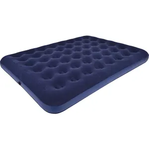 Queen Size Flocked Inflatable Air Mattress Blow Up Camping Air Bed