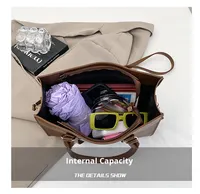 Nouveau sac à main tendance en PU de grande capacité avec fermeture éclair, sac fourre-tout simple à motif crocodile