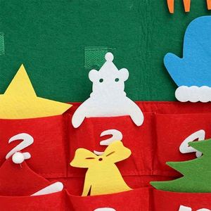 Calendrier de l'Avent de Noël à suspendre, décorations murales, calendrier en feutre personnalisé pour enfants, vente chaude - Product Image 5