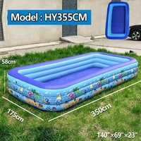 Großer Aufblasbarer Swimmingpool Familiengröße für Erwachsene Kinder Sommer Garten Wasserparty