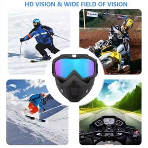 Gafas de Motocicleta Extraíbles, Gafas de Protección Contra el Polvo, Máscara Facial Extraíble, Casco a Prueba de Viento - Product Image 3