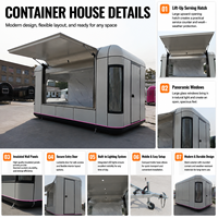 Conteneur hôtelier de 20 pieds type capsule spatiale, Lodge pour influenceurs, réaménagé avec structure en acier, prêt à l'emploi et à l'accueil des bagages