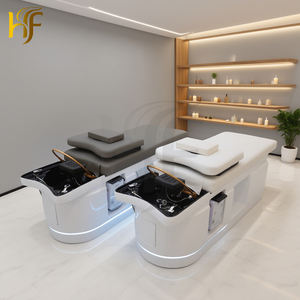 Professioneller Salon-Waschsessel aus Fiberglas mit Massagefunktion, Shampoo-Bett für SPA-Kopf-Wassertherapie und Zirkulation - Product Image 2
