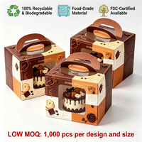 Individuell bedruckte Lebensmittelverpackungen aus Kraftpapier mit Sichtfenster für Kuchen, Cupcakes, Gebäck und Desserts – ideal für Kleinunternehmen