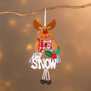 Santa Snowman Tuần Lộc gấu gỗ chữ tag Cây giáng sinh trang trí với mặt dây chuông giáng sinh bóng & cây đồ trang trí - Product Image 5
