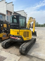 Mini-excavatrice d'occasion Yanmar 55 d'origine japonaise, 5,5 tonnes, sur chenilles, à bas prix et peu d'heures de fonctionnement