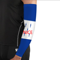 Manchon de bras personnalisé avec drapeau national de la Martinique, couvre-bras élastique pour le cyclisme, la pêche, la randonnée, l'école, le quotidien et les trajets domicile-travail.