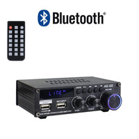 AS-22 Mini Hi-Fi numérique 900W bleu. Amplificateur de puissance sans fil pour voiture et maison, amplificateur audio pour haut-parleurs de subwoofer, FM AUX MP3
