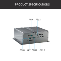 Computadora Industrial Integrada Sin Ventilador Intel D2550 BOX PC 2LAN 6COM 6*RS232 6USB LPT Con 1 Ranura de Expansión PCI